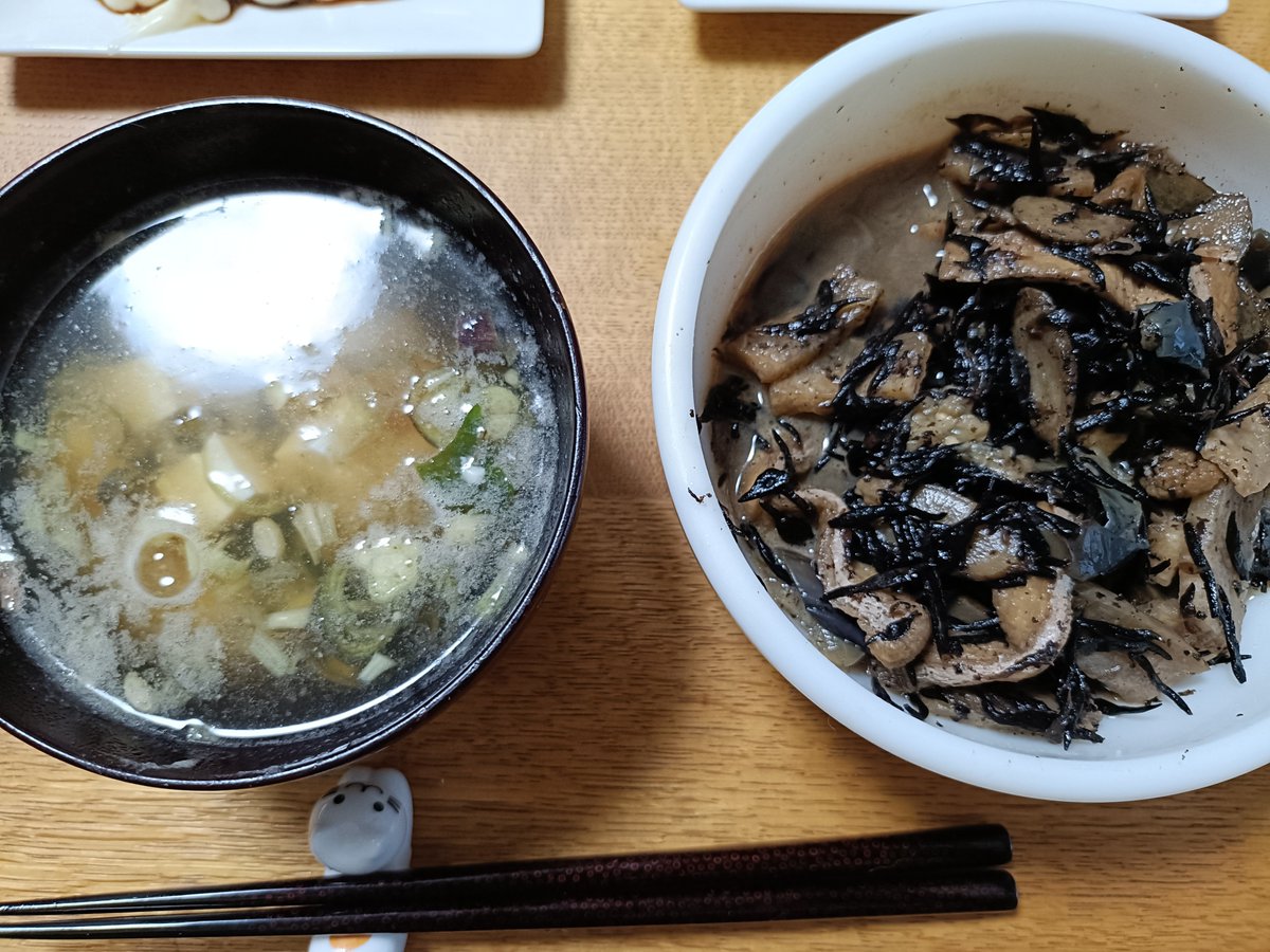 minekait's tweet photo. 本日のお夕飯🍆頂きます(^人^) https://t.co/X16Jdgg6Fv