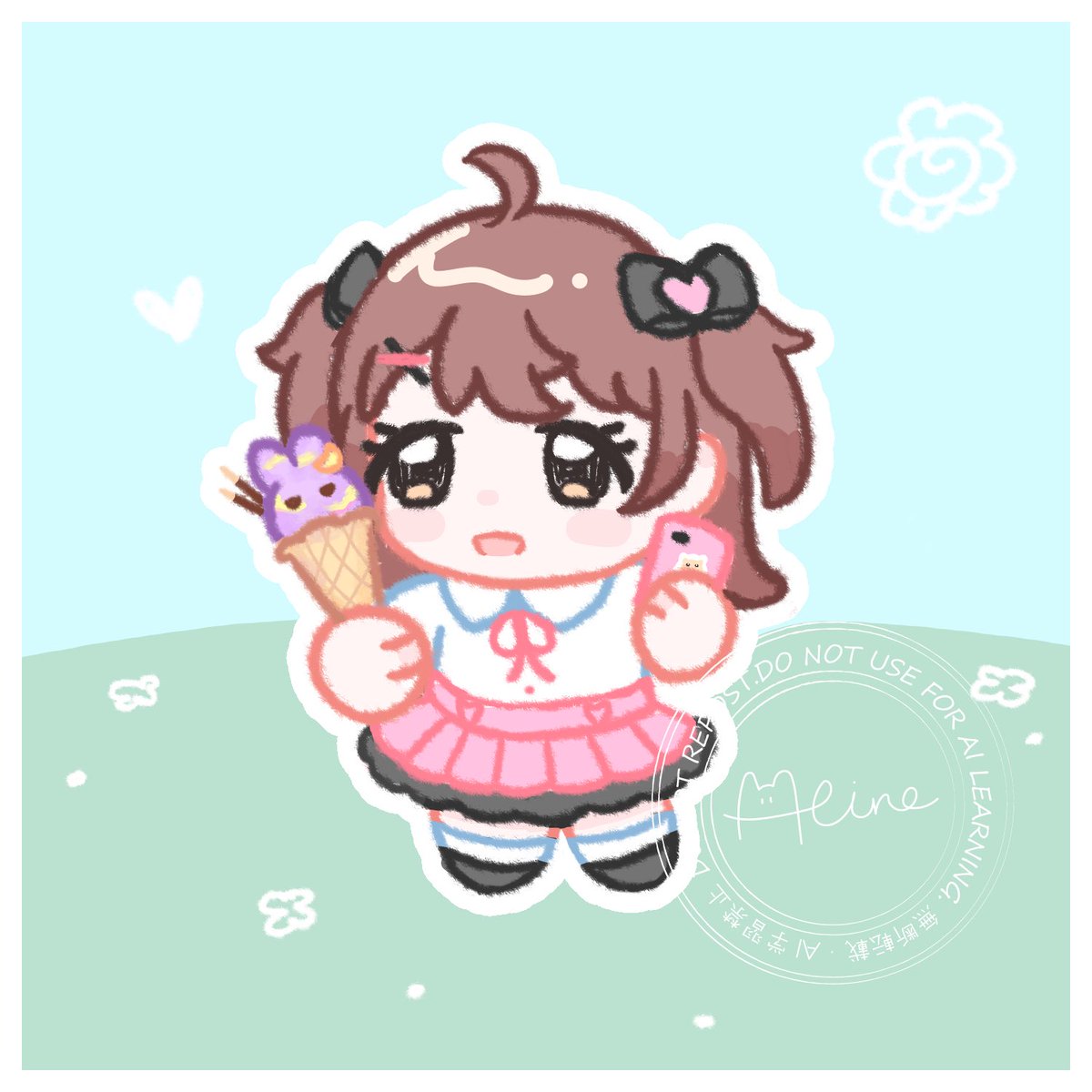 Heine_555's tweet photo. つなぐにて夏ガチャ納品しました🌸
ありがとうございました！ https://t.co/Tq9JwYMQcD