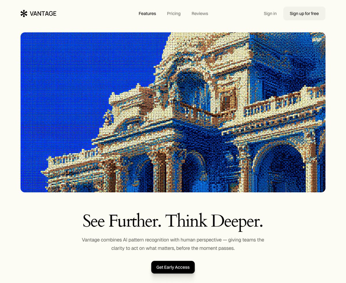 I think I accidentally manifested a client. For a landing page exploration, I made up a company and called it Vantage.…