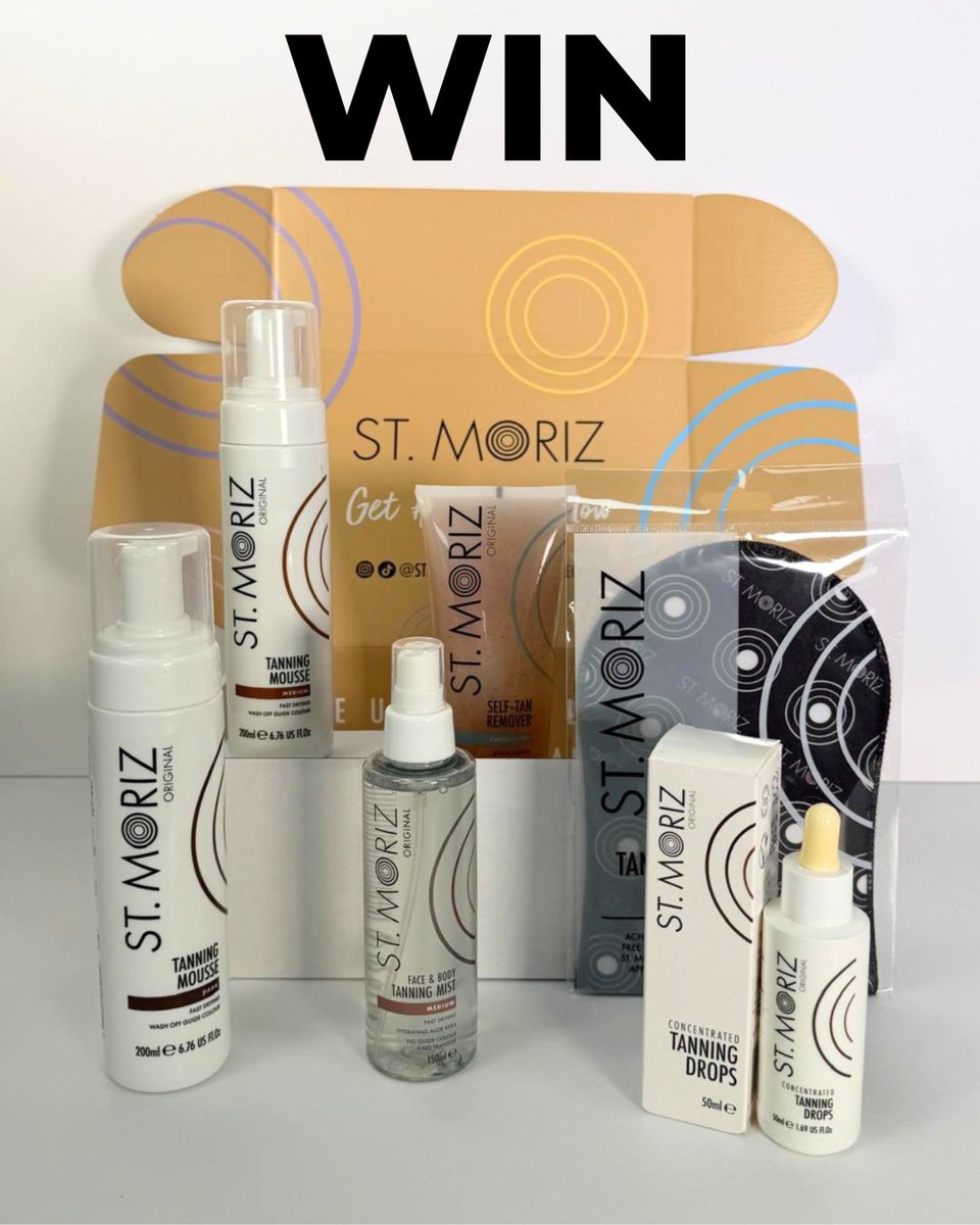 SaversHB's tweet photo. We're giving you the chance to #WIN a St Moriz tanning bundle! 😍

To enter simply RT &amp; FOLLOW @SaversHB

Ends 28/07/2026. UK only. T&amp;C’s apply. – link in bio
#ukcompetition #giveaway #giveawayuk https://t.co/0VsQVhJLsO
