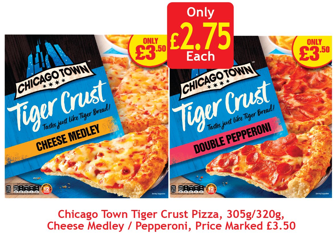 coopkilbowie's tweet photo. Chicago Town Tiger Crust, £2.75. Oven on, plans cancelled. 🍕😌 Available now at your local KeyStore. #ChicagoTown #StoreOffers #PizzaNight https://t.co/7pZi0Wi4CE