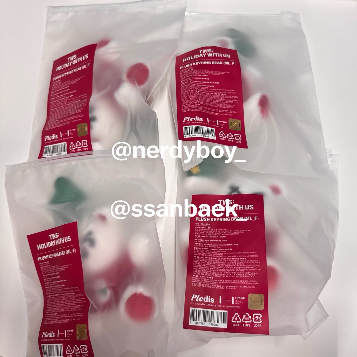 nerdyboy_'s tweet photo. •͈ᴗ•͈  wts 𓂃𓈒𓏸 พร้อมส่ง

TWS : HOLIDAY WITH US
PLUSH KEYRING

CAT  — 890 ฿ 🐾  เหลือ 1
BEAR —  890 ฿ ❣️ เหลือ 4

จำนวนจำกัด หมดแล้ว หมดเลย 
คอลนี้ไม่มีเพิ่มแล้ว
#ตลาดนัดทูอัส #ตลาดนัดtws https://t.co/q3y5FPoEye