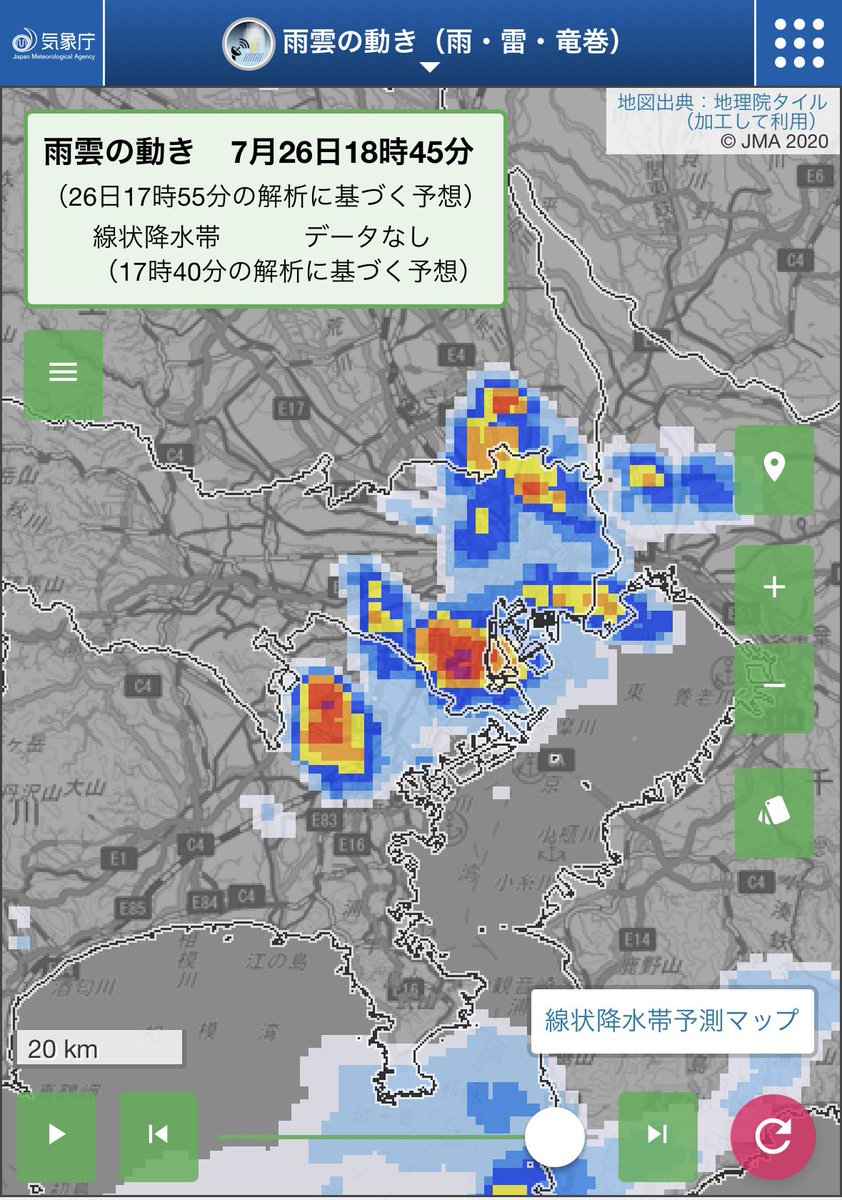 swallowstenki's tweet photo. 【日曜日の神宮球場】
大気の状態が非常に不安定です。
また雷雨になることが予想されます⛈️
7時半以降は止む予想をしていますがお気をつけください☂️
前半最終戦！両チーム怪我なく終わることができますように🙇‍♂️
がんばれがんばれ吉村！
#神宮球場
#カープ
#ヤクルト https://t.co/LOFzhGayHo