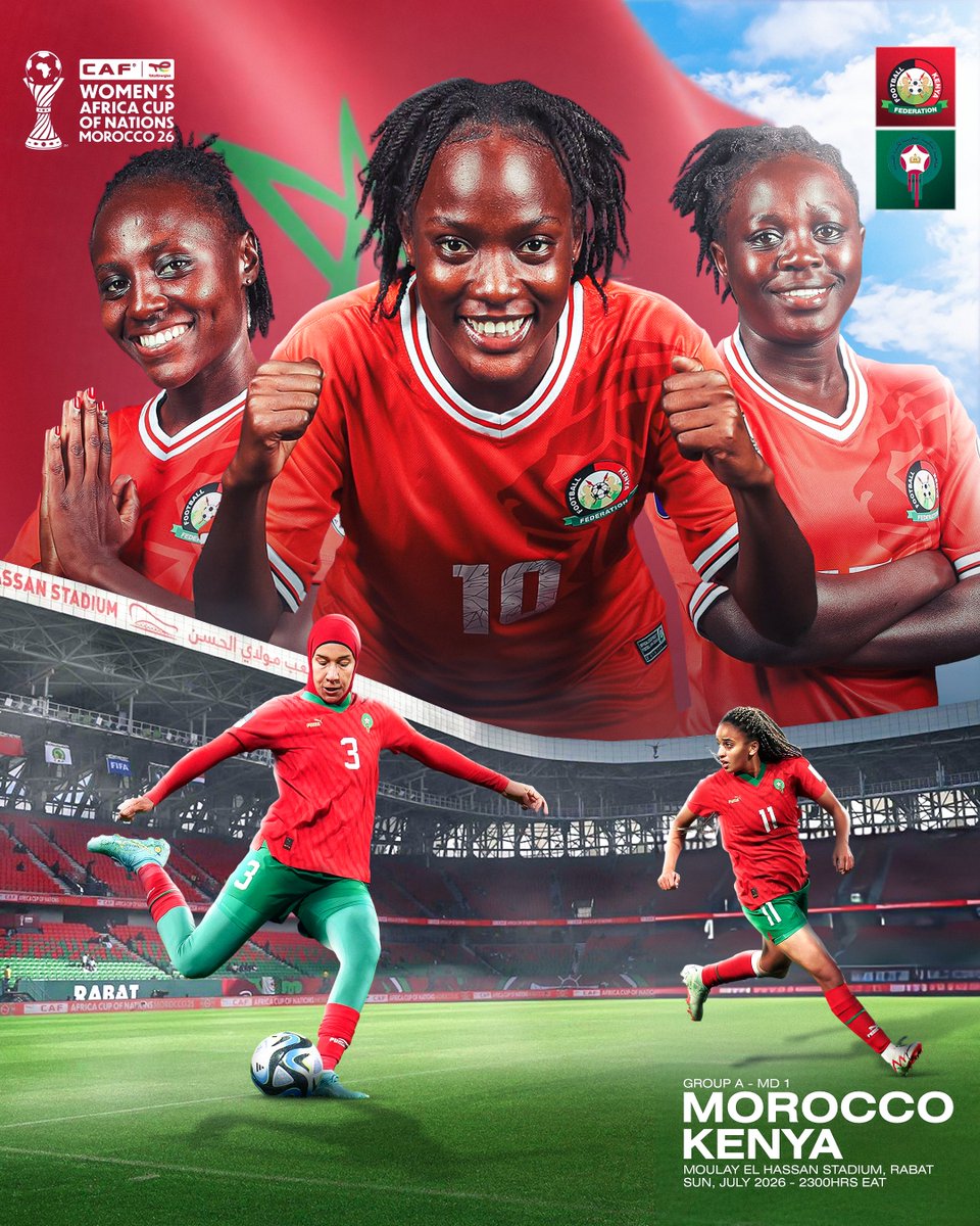 iannsports's tweet photo. Not long to go now… 🦁

COME ON STARLETS! 🇰🇪

Before ➡️ After

#WAFCON2026 #HarambeeStarlets #pamoja2027 #afcon27 #caf https://t.co/SgNLAowohf