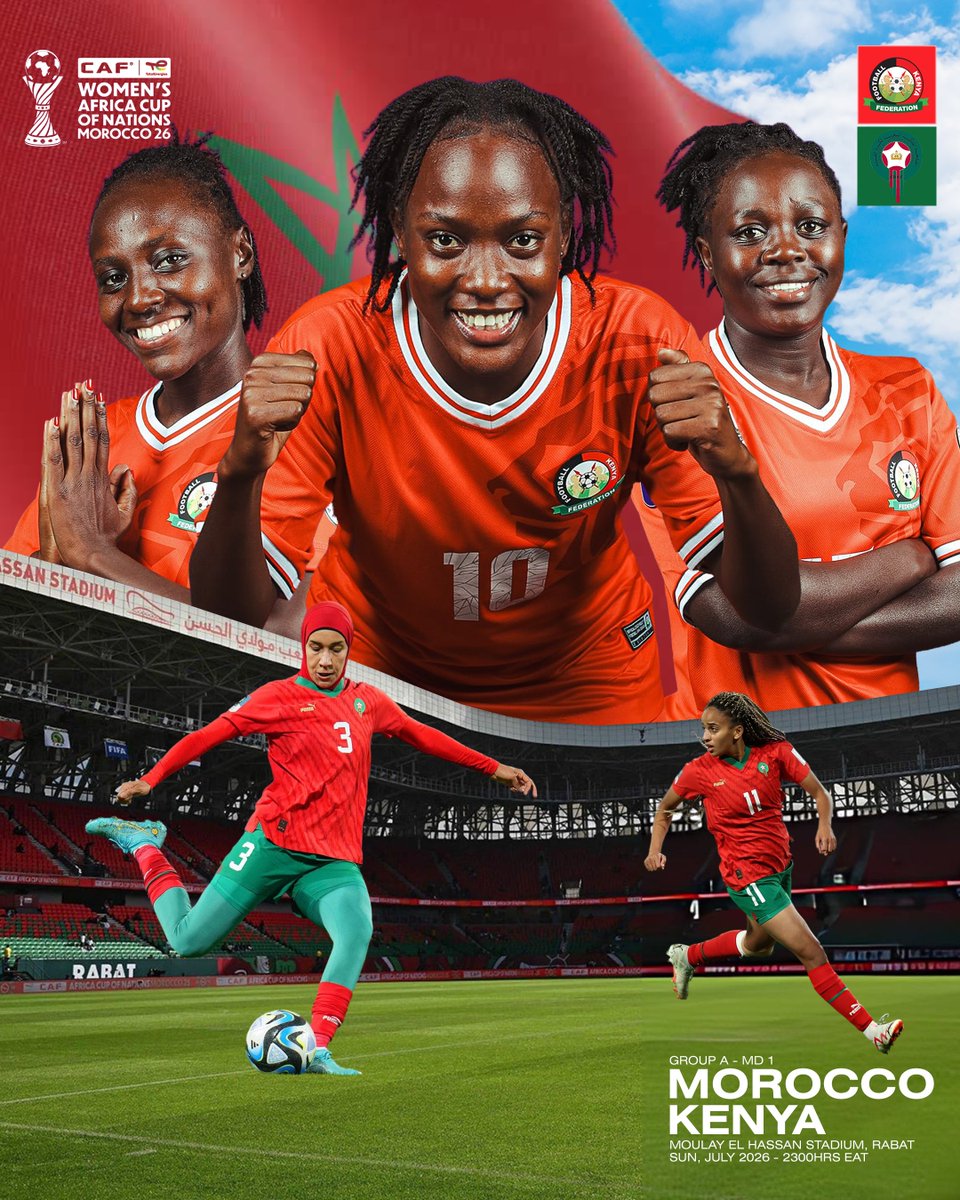 iannsports's tweet photo. Not long to go now… 🦁

COME ON STARLETS! 🇰🇪

Before ➡️ After

#WAFCON2026 #HarambeeStarlets #pamoja2027 #afcon27 #caf https://t.co/SgNLAowohf