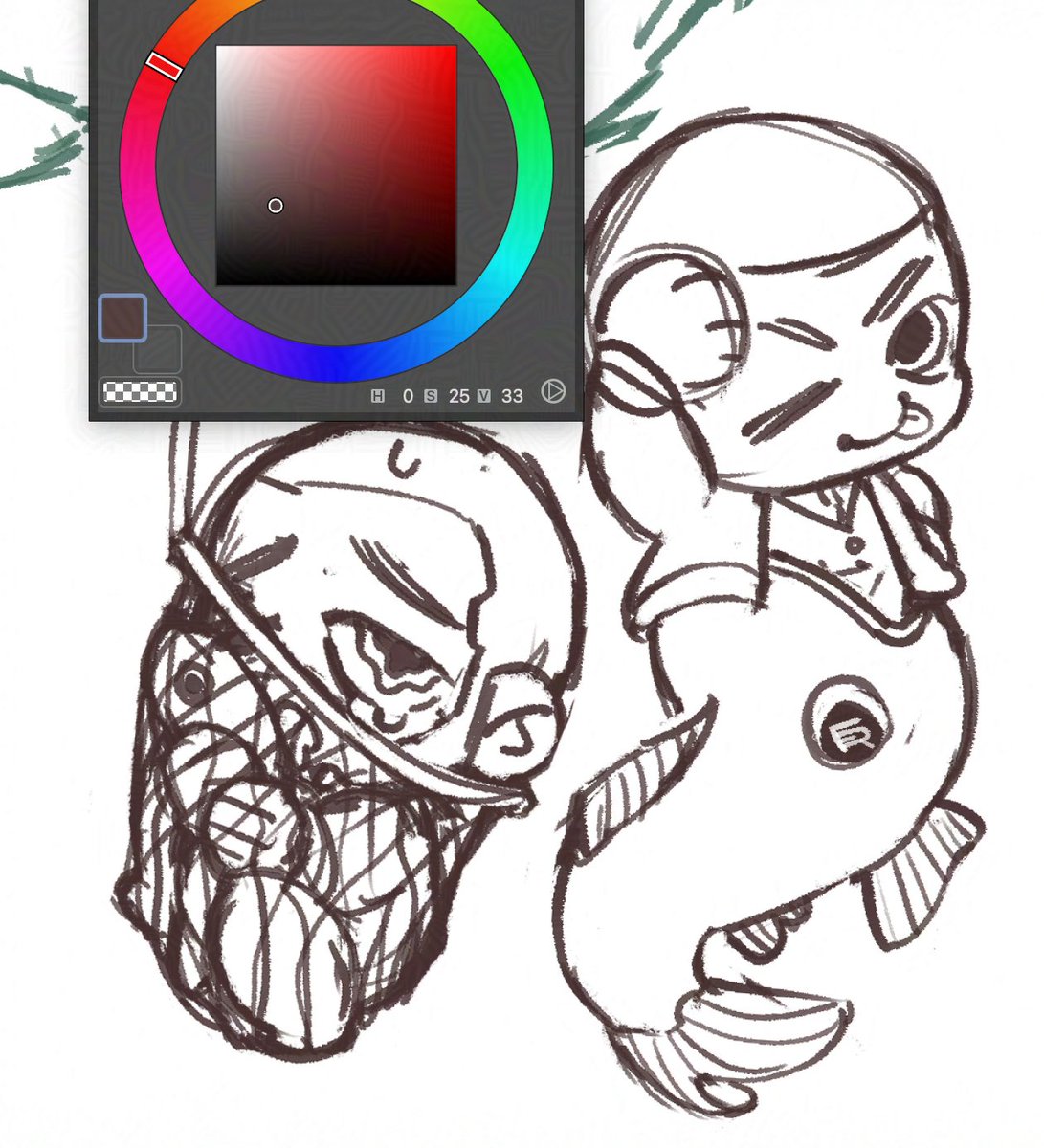 Inkych4tter's tweet photo. been watching the live action... potential shiraishi sticker? #doodle https://t.co/M0Kpclg23k