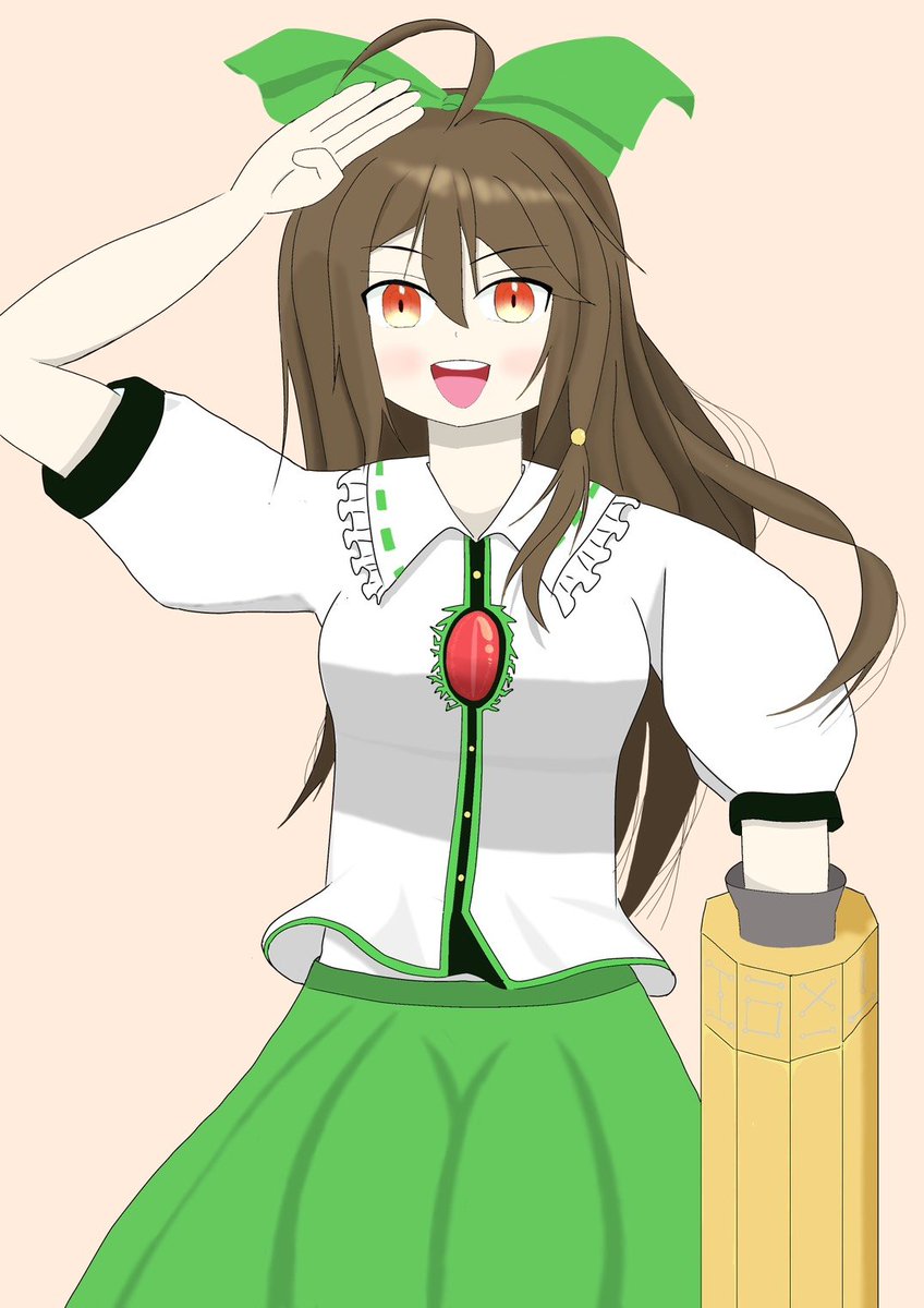 Aralcalt's tweet photo. 東方100枚絵チャレンジ
3枚目　霊烏路空
#イラスト
#東方100枚絵チャレンジ https://t.co/MiqV0tHudG