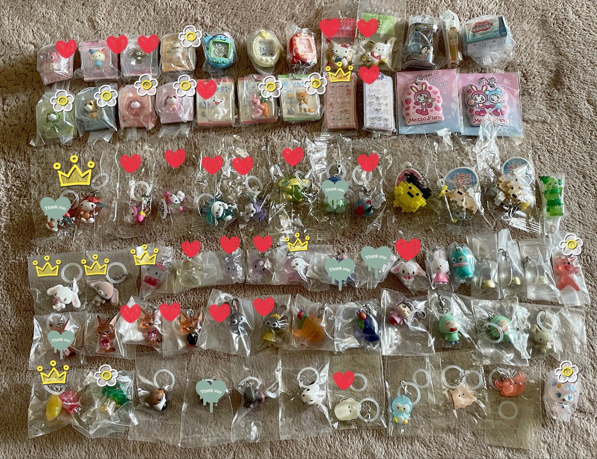 banri___chikage's tweet photo. ガチャ　めじるし　譲渡　買取　交換

【譲】画像1〜5枚目

【求】定価＋送料（PayPay）or  ヨッシーめじるし（黒以外）

♡マークは他抱き合わせお願い致します。
👑マークは🌸マーク含む複数抱き合わせお願い致します。ものによってはお断り、お返事にお時間頂きます。お気軽にお声掛け下さい！ https://t.co/nSuHFH1wbE