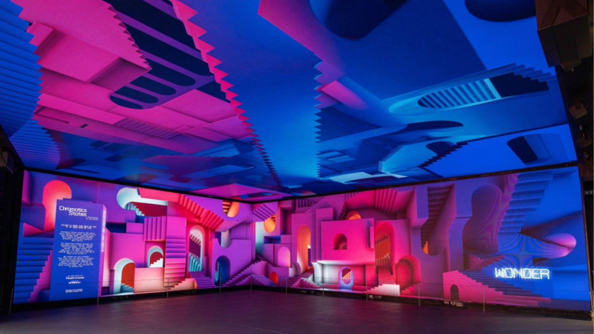 ontheslyprod's tweet photo. Chromatic States by Pixel Artworks is open now at Outernet London.

ON THE SLY created the sonic world and spatial audio experience across three emotional states - tension, float and wonder - each with its own sonic identity.

Running across the summer. https://t.co/YtB1Q6w67m