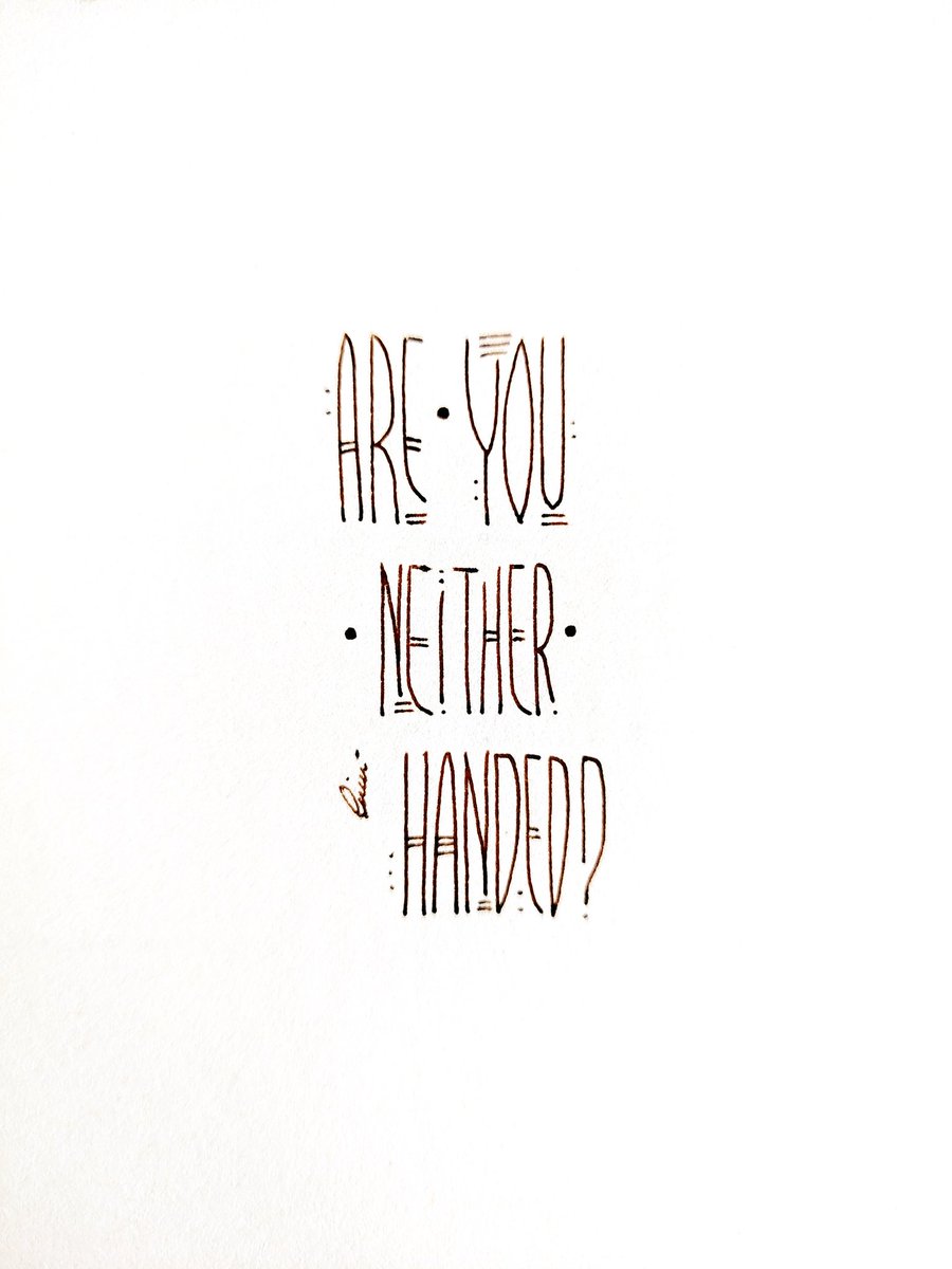Cinnamaldeide's tweet photo. 2026, 26 July. Are you neither handed?
#sas #attitude #inspirationalquote #calligraphy #lettering

Personally handpicked among the top inspirational quotes from surgeons on Instagram  🩺 https://t.co/wMoUQ4HwF1