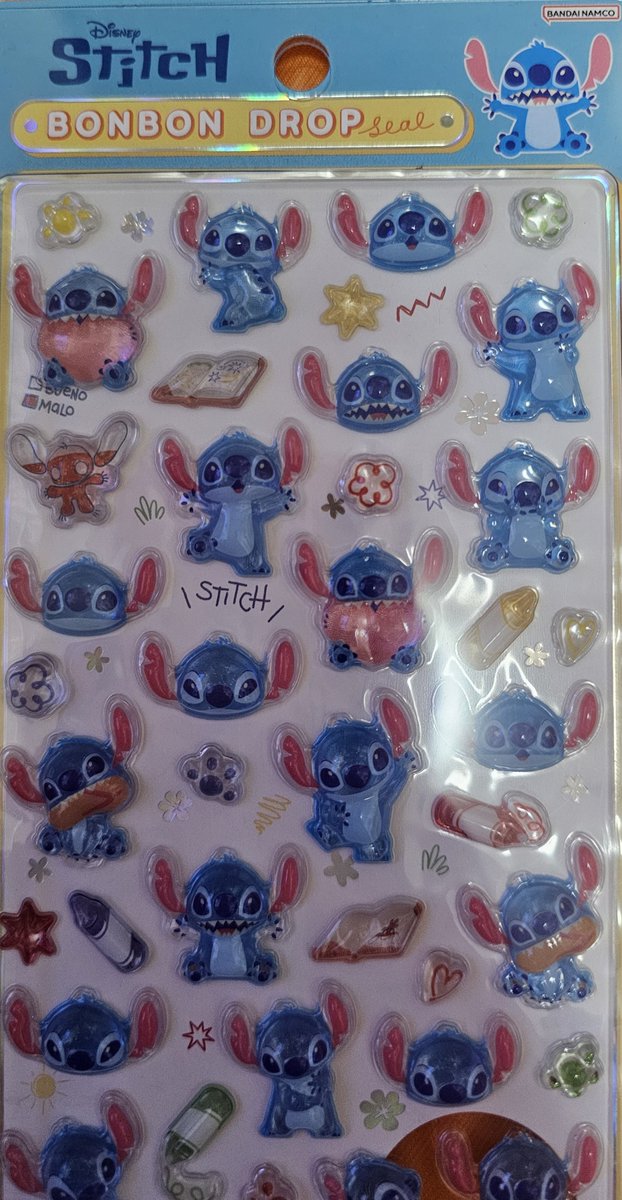 pgmatsu's tweet photo. 購入品
特典でもらえるミニステッカーも被らずコンプ
１階のチャギントン&amp;キャラクターショップに入ったらスティッチのボンドロがたまたま販売してたので購入💙 https://t.co/TJxswu66Jx