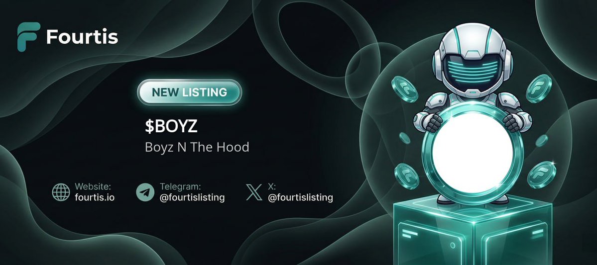 fourtislisting's tweet photo. ⚡Fourtis Express Listing - BOYZ⚡
@BoyzOnHood
Boyz N The Hood ( #BOYZ )
https://t.co/vbkKSF3N62
CA: 0x49D8022cfa113DaDb8cb1A5b22250524cf24B926
PRICE: $0.001246 | MC: $1,246,609
#Fourtis #Newlisting #Altcoin #Memecoin #FourtisListing #Dyor https://t.co/uaf5R0wpMd