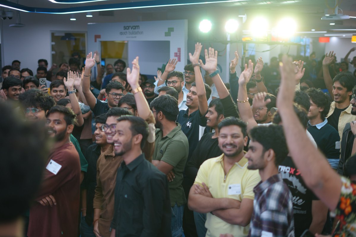 VinayakGavariya's tweet photo. Builders energy at Sarvam Epoch Buildathon is insane!

Do come and say hi if you are around. https://t.co/qMbo8q59vm