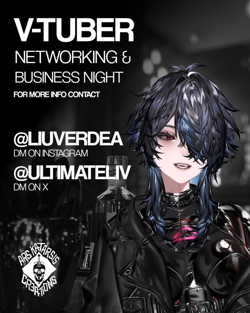 ultimateliv's tweet photo. V-Tubers! 
Looking to expand your connections, discover exciting collaborations, and grow your business network?  

V-TUBER Networking &amp; Business Night by Ars Katarsis is an exclusive, curated gathering designed by &amp; for Vtubers, who wants to build meaningful connections! https://t.co/MK8FBUJyQJ