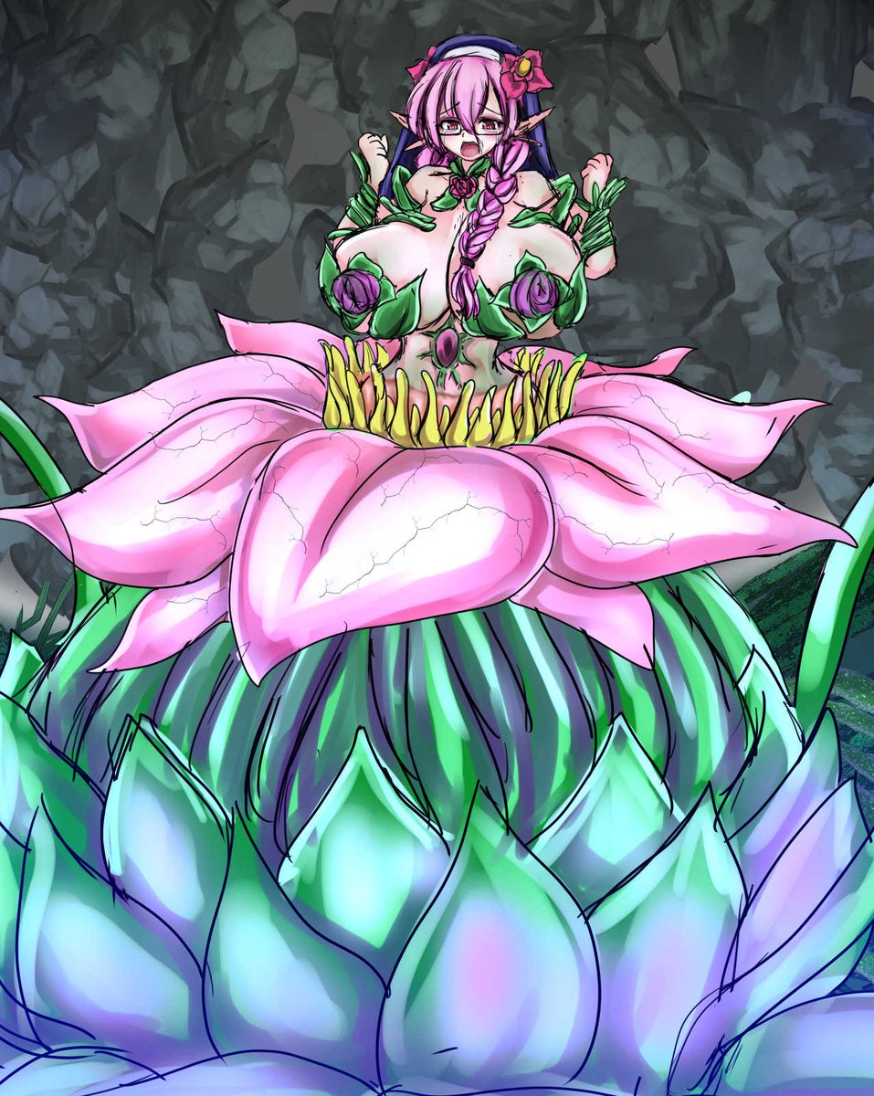 IsaSiomu's tweet photo. 次に描くアルラウネ化するシスターのラフ https://t.co/8ijwDGZDb7