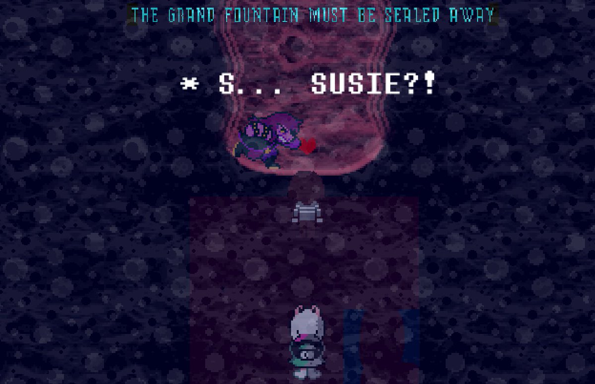 Sheep4123's tweet photo. Deltarune Chapter 7 Final Tragedy: Susie's Idea

Is this going to work? https://t.co/AwNeIeT8iW