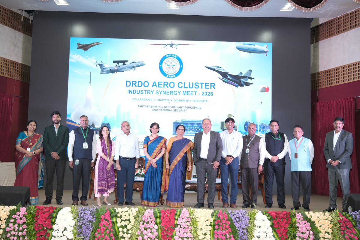 DRDO_India's tweet photo. A one day DRDO Aero Cluster Industry Meet was organised at Bengaluru on 25 July 2026. The event was inaugurated by Air Mshl Yalla Umesh VSM PhD., Air Officer Commanding-in-Chief (AOC-in-C), Maintenance Command, Indian Air Force as Chief Guest and Prof (Dr) Prateek Kishore, DG(Armament & Combat Systems) as Guest of Honour in presence of Dr. K Rajalakshmi Menon, DG (Aeronautical Systems) 

The event brought together the industry and the designers into a common platform providing ample opportunity to discuss the challenges and way forward in developing cutting edge technologies for use by Indian Armed Forces. The sessions were specifically designed to provide the industry partners to bring out the challenges that are being faced by them during execution of various projects and to suggest ways to improve and ease the processes for timely realization of the products / Systems. Over 130 industry participated in the event 

During the event, the newly designed CEMILAC Certification Kit Version- 2 was released, which is envisaged to ease the process of airworthiness certification. The kit contains 20 plus technical/procedural directives, standards along with 18 video lectures and support material. It also contains aspects of Design Organisation Approval Scheme (DOAS) & e-Certification frame work