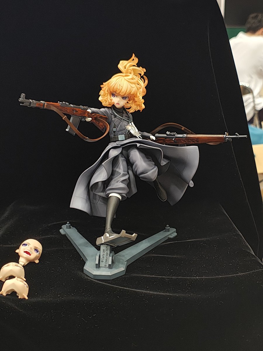amapia1006's tweet photo. ワンフェスの思い出。
同じく、猫の住処 さんのターニャ。
とても美しい！

原作版幼女戦記。 https://t.co/U2WijxrE9D