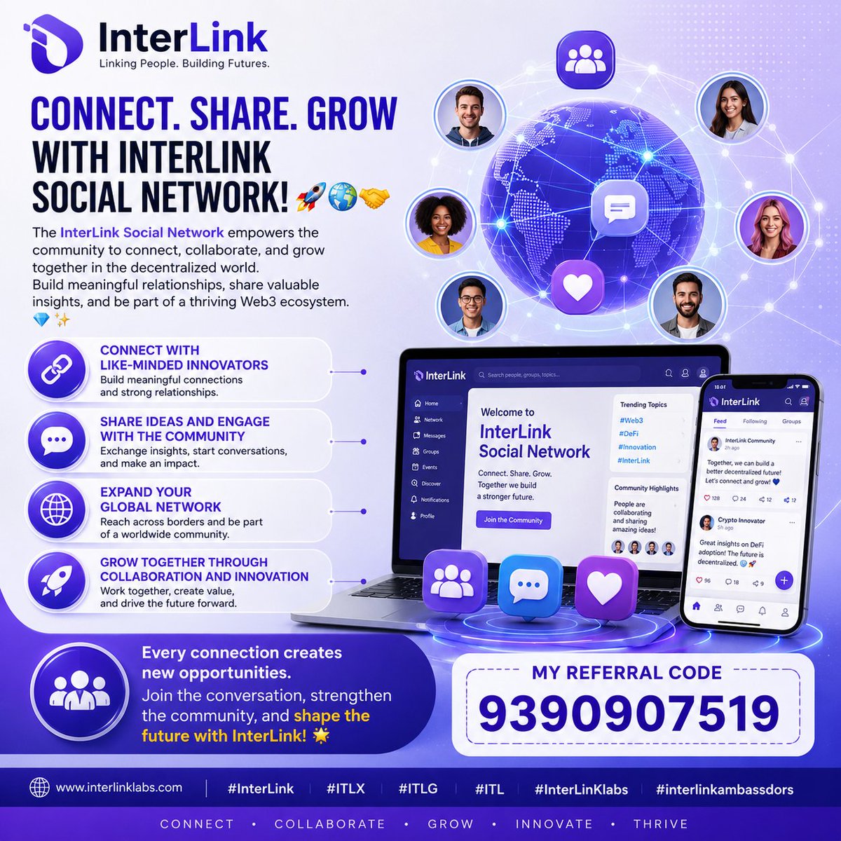 PeruriPravst96's tweet photo. 🔗 Connect with like-minded innovators
💬 Share ideas and engage with the community
🌍 Expand your global network
🚀 Grow together through collaboration and innovation
Every connection creates new opportunities. 
#InterLink #ITLX #ITLG #ITL #InterLinKlabs #interlinkambassdors https://t.co/YOMZsWfPsu