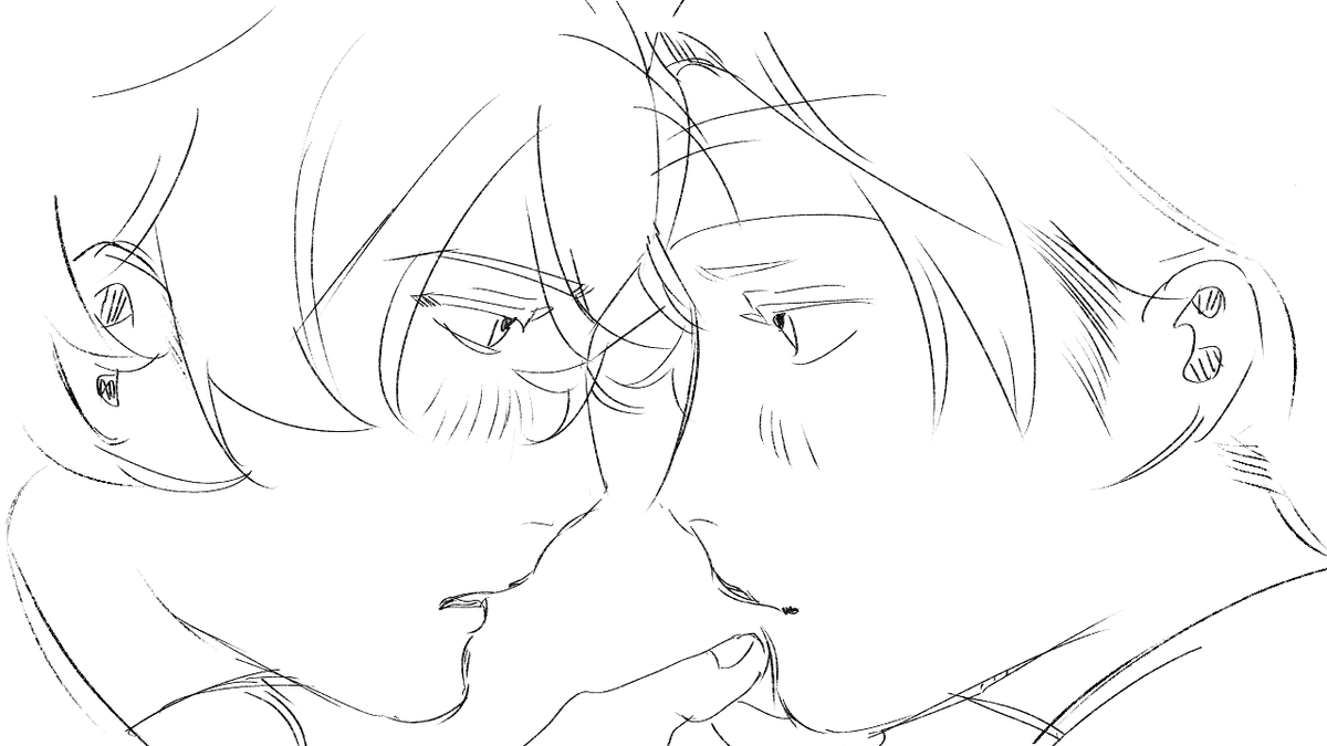 U9vnZd's tweet photo. 友達の好きなカプを描いてみました（季あく） https://t.co/6KC5nlsd6s