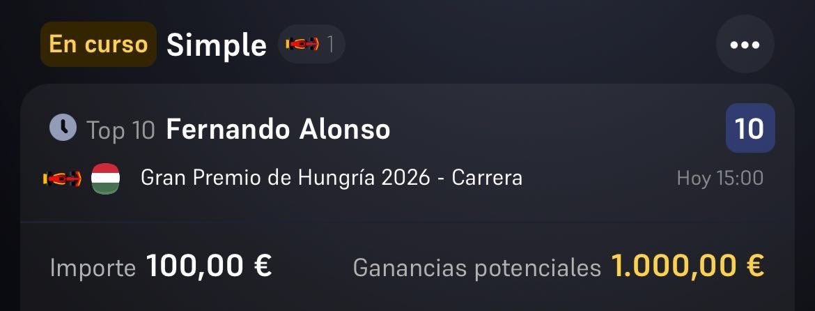Ramonbets365's tweet photo. 🏎️ Hoy toda España va con el Nano. Circuito talismán donde consiguió su primera victoria en F1, y una cuota muy interesante para confiar en él. ¡Vamos, Fernando!🔥 https://t.co/LJEyh43yyP