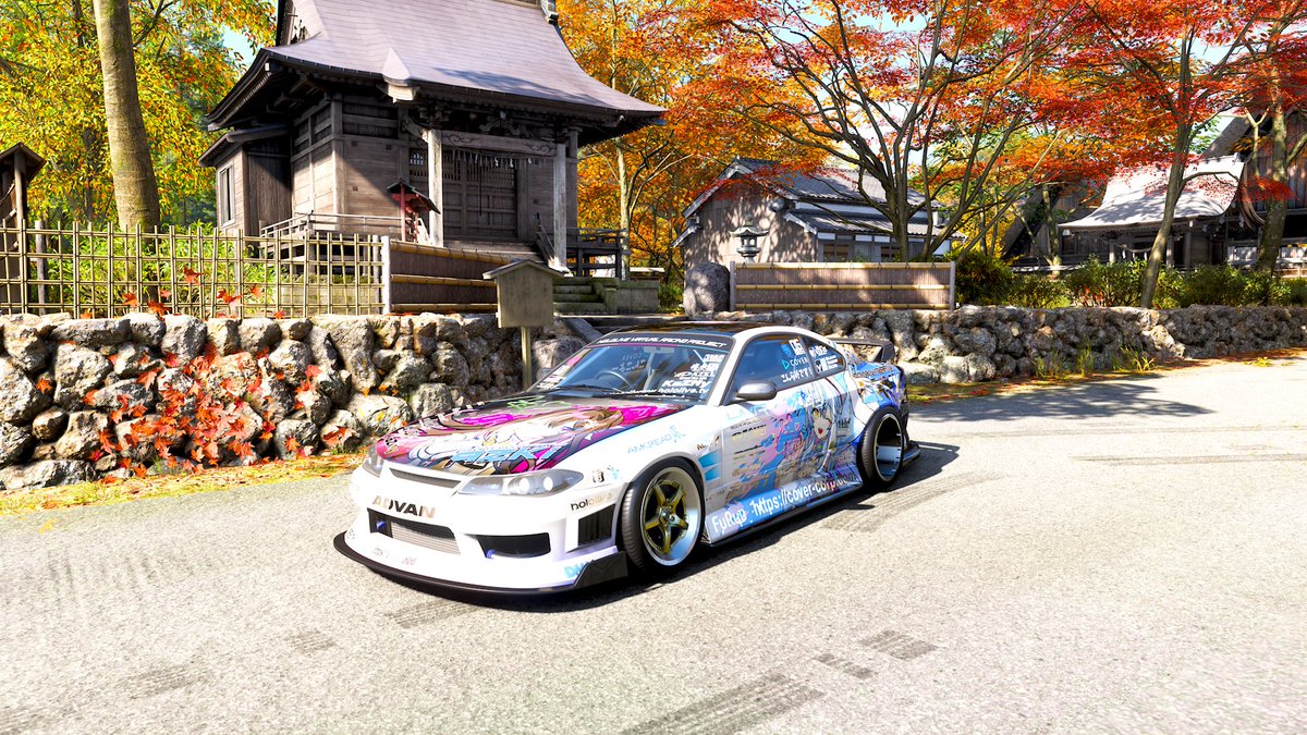 gabu0217's tweet photo. 3日かけてKoZMy仕様のs15のチューニング完成した。パーツ選びから馬力調整、タイヤコンパウンド、ホイールのサイズとか全部考えて組んで過去に数台作ったs15のドリ車よりかなり使い勝手良くなった！
あとこの峠を早くドリフトゾーンに追加して下さい。 https://t.co/9EriRoUtqG