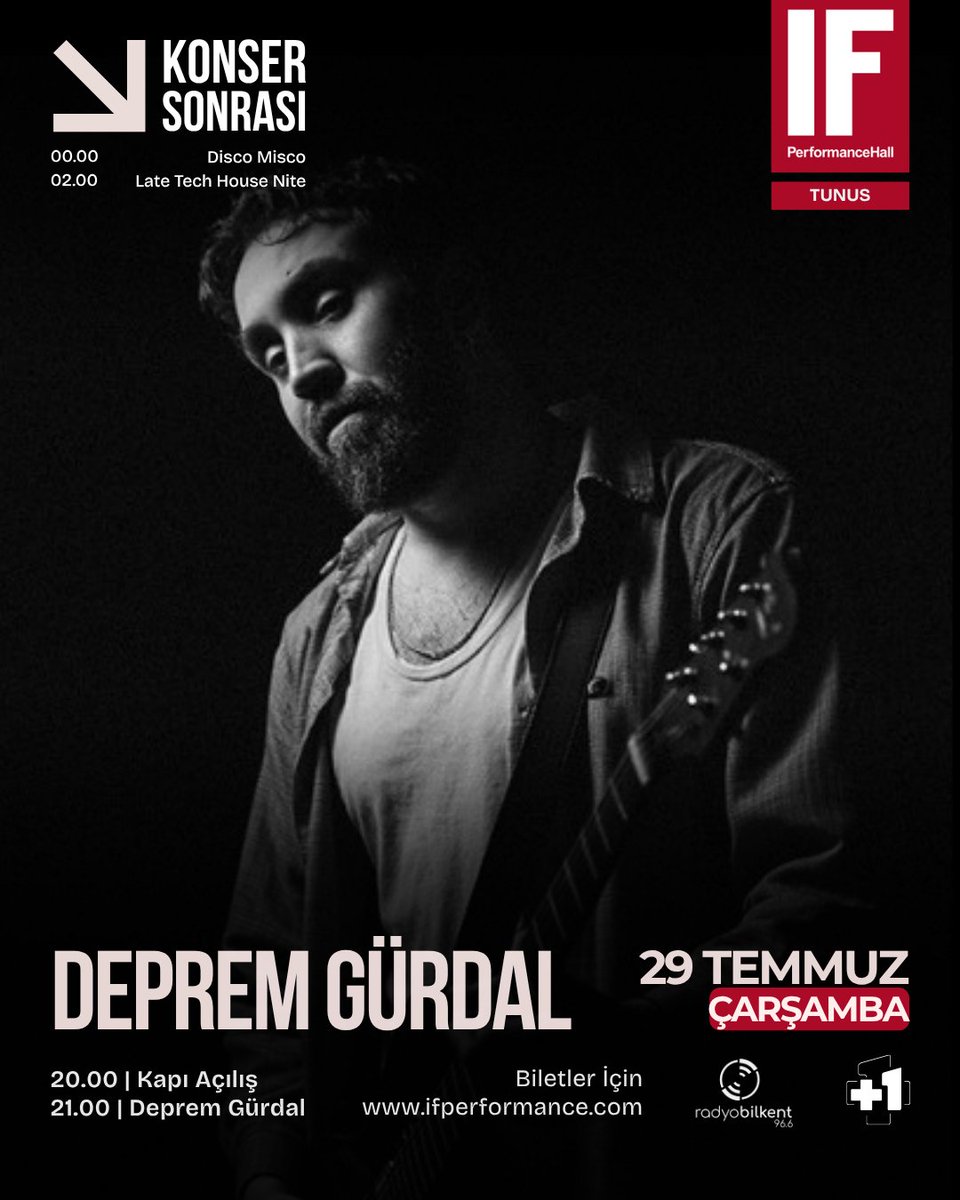 IFPerformance's tweet photo. "DEPREM GÜRDAL” 29 Temmuz Çarşamba akşamı saat 21’de IF Sahnesi’nde! 👯‍♀️
Biletler https://t.co/mSERZEfsct

Sonrasında 00:00’dan itibaren "Şurup" sizlerle! ✌🏻 https://t.co/TMJxf3016T
