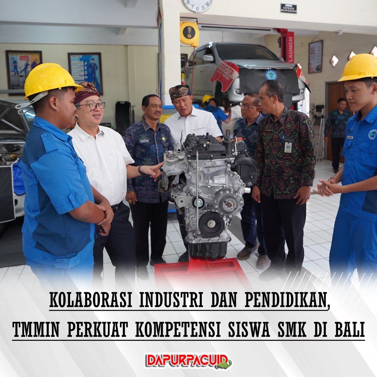 Dapurpacu_id's tweet photo. Komitmen membangun SDM unggul terus diwujudkan PT Toyota Motor Manufacturing Indonesia (TMMIN) melalui perluasan program Vocational School Development ke Provinsi Bali.
#tmmin #toyotaindonesia #pendidikanvokasi #smk #pendidikanindonesia #bali
@toyotaid @tmmin_id https://t.co/Iu6wDgeEOD