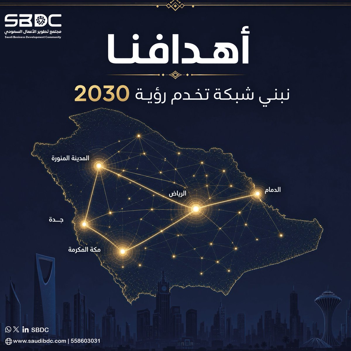 SBDC0's tweet photo. أهداف المجتمع:
•بناء شبكة مهنية للمتخصصين في تطوير الأعمال. 
•تعزيز تبادل المعرفة والخبرات بين الأعضاء. 
•دعم تطوير الكفاءات المهنية من خلال البرامج والفعاليات. 
•ربط الشركات بالخبراء والاستشاريين ومقدمي الخدمات. 
•الإسهام في تطوير بيئة الأعمال بما يتوافق مع مستهدفات https://t.co/Z7CR7cKOEg
