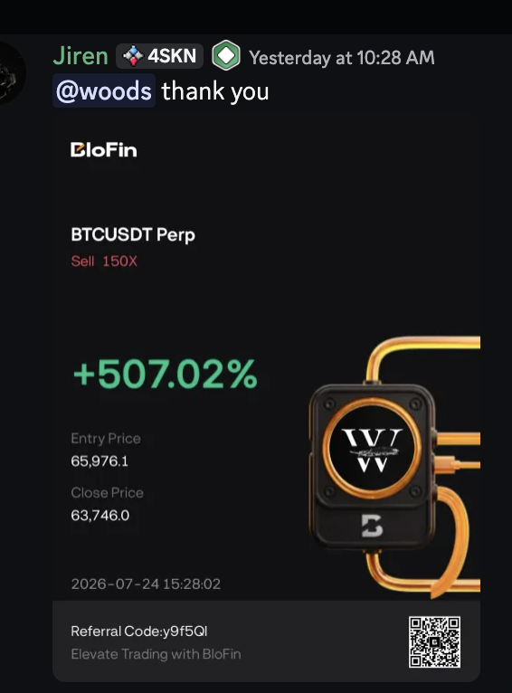 WealthGroup's tweet photo. Results speak for themselves.

@WealthGroup member Jiren closed this $BTC short for +507% after following @robw00ds' analysis.

The biggest wins often start with learning from traders who've already put in the work. https://t.co/lXm61eY6m0