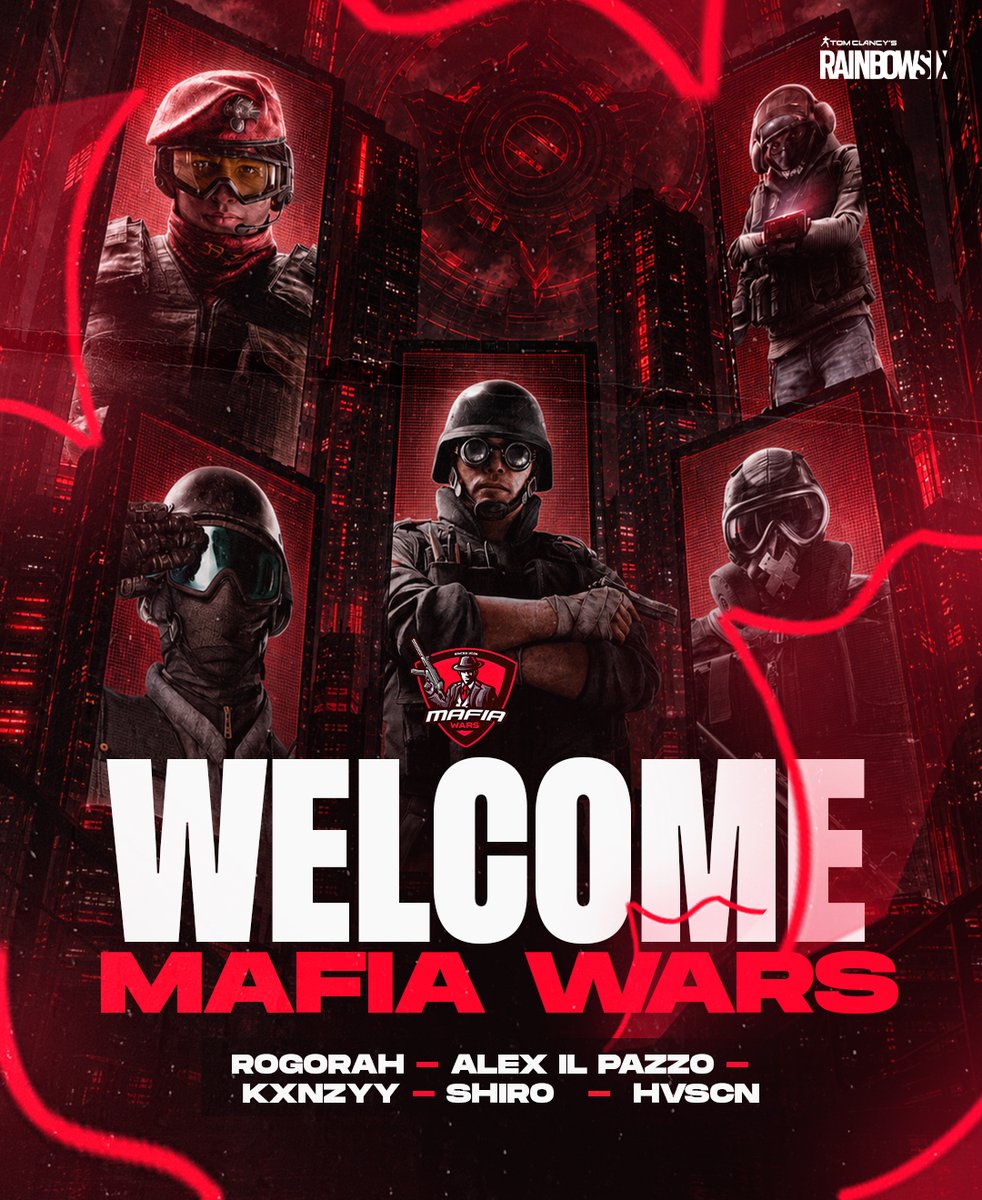 MafiaWarsgg's tweet photo. ROSTER UPDATE | RAINBOW SIX SIEGE CONSOLE
We are pleased to announce five new additions to our Rainbow Six Siege Console roster:

⚔️ @Rogorah 
⚔️ @AlexIlPazzo1  
⚔️ @Kxnzyyy 
⚔️ @x44Shiiro 
⚔️ @hvseinn 

These players join our project with ambition, talent, and the drive to compete at the highest level.
A new chapter begins now. The goal remains the same: work, improve, and win.
Welcome to the team!
#RainbowSixSiege #R6Console #RosterUpdate #Esports