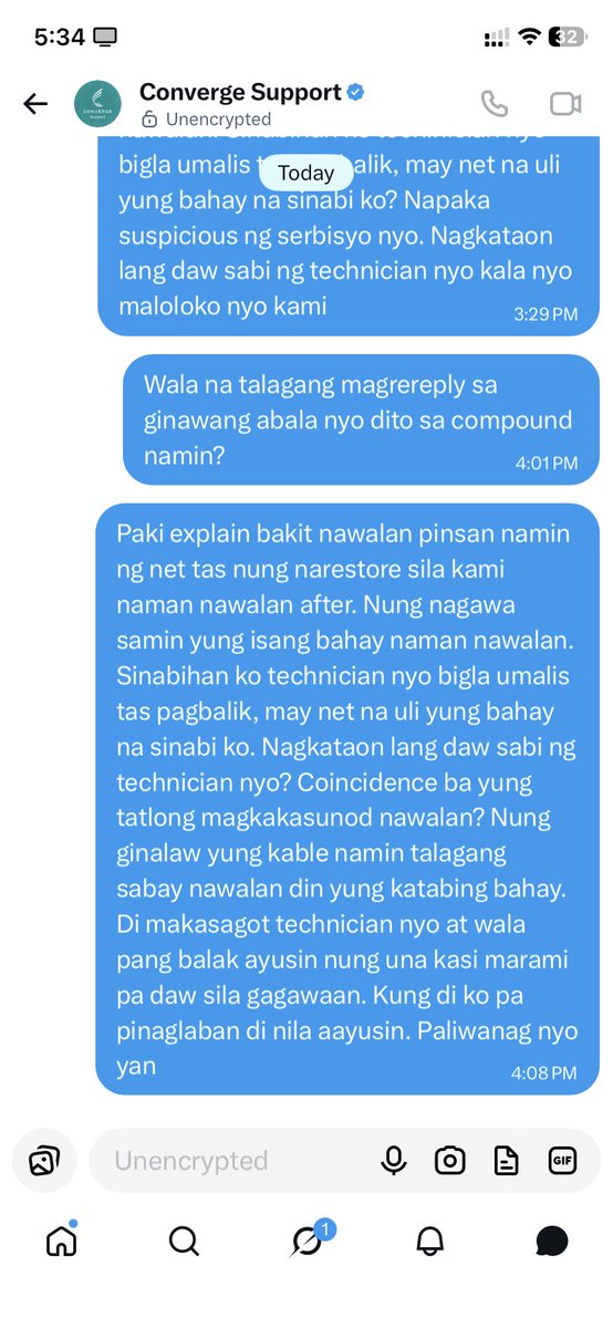 helianthchan's tweet photo. Bakit wala nang nagreply sakin? Di nyo maexplain kasi totoo? @ConvergeSupport https://t.co/meUrCflNIL