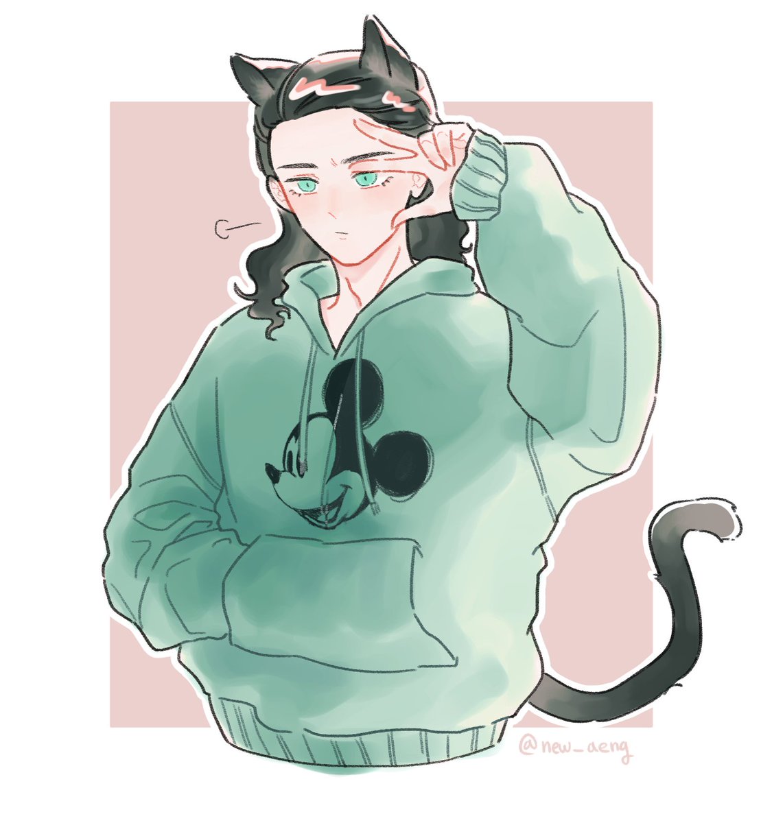 newaeng's tweet photo. 로키 고양이 모에화가 탐라 유행인 거 같길래
옛날 그림 재업 https://t.co/piAYnKcqTG