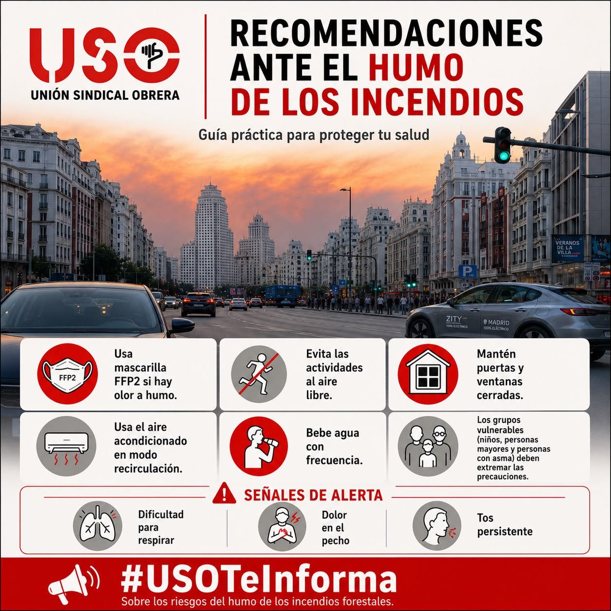 usoindustria's tweet photo. Recomendaciones ante el humo de los incendios ¿Qué hacer? Guía práctica para proteger tu salud. https://t.co/3NzSdDhzAT