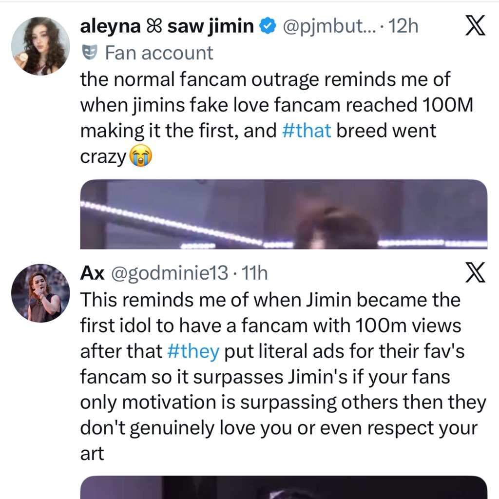 vantegirllie's tweet photo. pjms are the most insecure LIARS ever😭 taehyung’s BWL fancam reached 100M views only A DAY after jm’s which was uploaded A WHOLE YEAR earlier mind u😭 they accused us of paying ads when his fancam had 140k more likes than jm’s at 100M views😭 they still seem hurt about this LOL https://t.co/7AgUv1bZjD