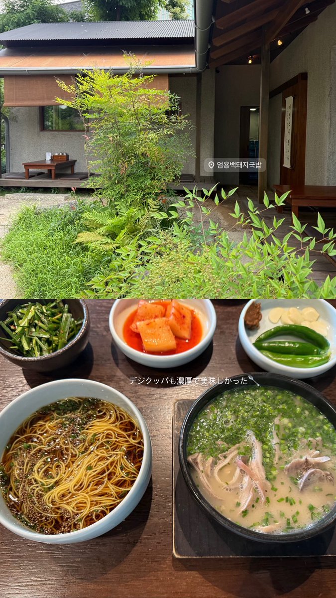Toebeansgmg's tweet photo. 📍 엄용백돼지국밥 종각점
昨日の朝ごはんはデジクッパの有名なお店で濃厚豚骨のクッパと豚の醤油冷製麺🍜 麺は涼しい季節にぴったりでピリ辛でおすすめだよ🫧 https://t.co/Nt12y5VEED