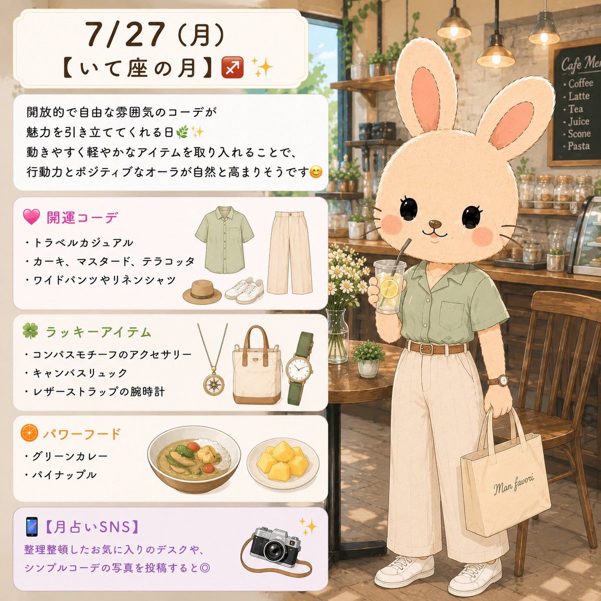 miteneko7's tweet photo. 月占い🌕今週のお月様🌙✨
月を味方に🌕
2026/7/27(月)〜8/2(日)
毎日のアイテムが最強開運モテコーデ💕

🌕心を整える月のエッセンス 月と寄り添うことで、心のリズムが整い、 毎日が少し軽やかになるでしょう。
普段使っているものも、 月のエッセンスを取り入れることで、 あなただけの「お守り」になってくれます。💕

🌙💕 開運コーデ
ファッションに月のエッセンスを取り入れて、 あなたらしい魅力を輝かせましょう。
🌙🍀 ラッキーアイテム
月の力と寄り添うアイテムが、あなたをそっと守り、幸運を引き寄せてくれます。
🌙🥗 パワーフード
月の恵みをいただいて、心も体も元気に。
美しくキラキラと輝く毎日を応援します。

#ほんとうの星空で星占い
#サイデリアル星占い