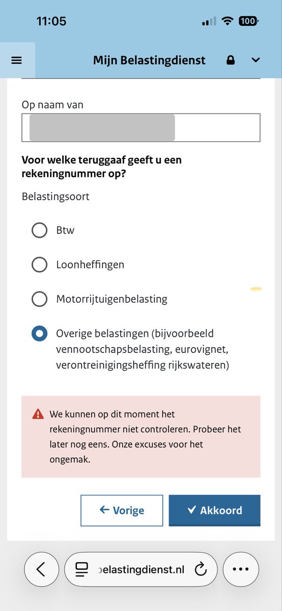 Werner_DGTL's tweet photo. @Belastingdienst hoe lang gaat deze storing nog duren? Jullie vragen mij een rekeningnummer op te geven, maar dat gaat op deze manier wat lastig. https://t.co/sC88LaKW9Z