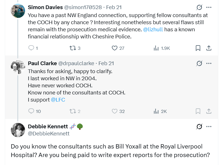 DebbieKennett's tweet photo. @MartynPitman @drpaulclarke @Bungles71 @LeeShoo Paul Clarke previously responded that he has no connections with Chester. He refused to answer my follow-up question and responded by blocking me. https://t.co/K3y6h9z1j8 https://t.co/EhOAZYw6SH