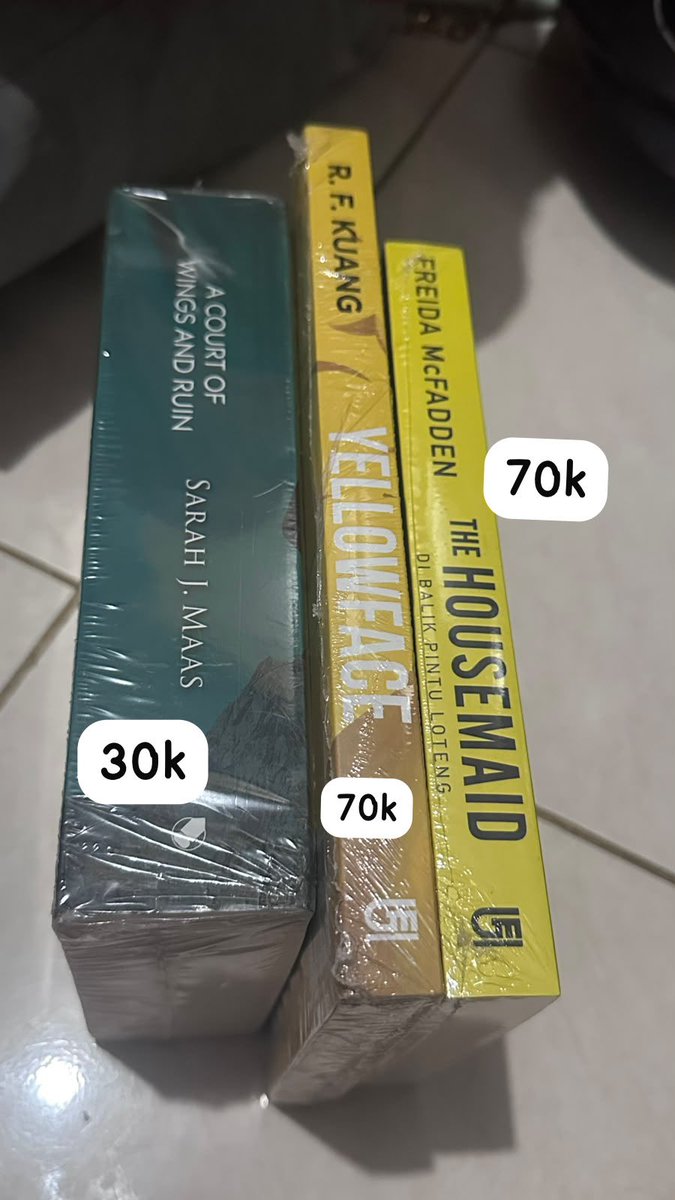 fildzasbrn's tweet photo. WTS preloved edisi beres2 lemari
The Housemaid 70k
Yellowface 70k
Acowar 30k
📍jaksel
Bisa🍊 https://t.co/eNu0i5FQpw