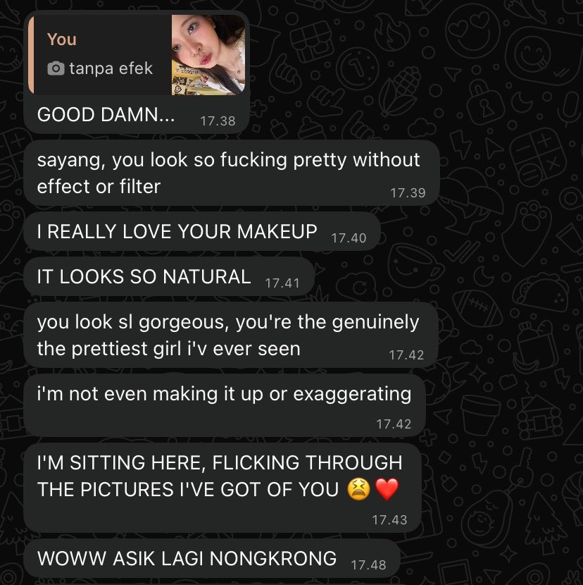 nooraeby's tweet photo. the type of response that i want…🥹💗 https://t.co/ztVe3MtwR0