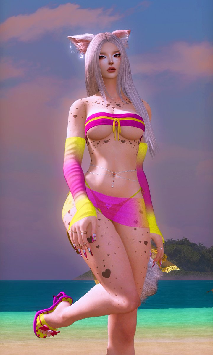 PookieNima's tweet photo. She loves the beach and you know it 🌊🪸

#miqote #FF14 #FFXIV #GPOSER https://t.co/PBoKsykbMp