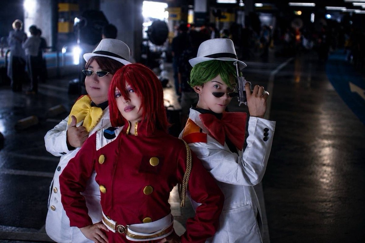 beni_karasu's tweet photo. 【Cosplay/コスプレ】
ふしぎの海のナディア グランディス一味

｢今日こそブルーウォーターを頂くよ！｣

グランディス @mutuki_yuU
ハンソン @KazoZex 
サンソン @beni_karasu 

Photo @shrnshk 

 #アコスタみずほPayPayドーム福岡 https://t.co/VXvRc17NUY