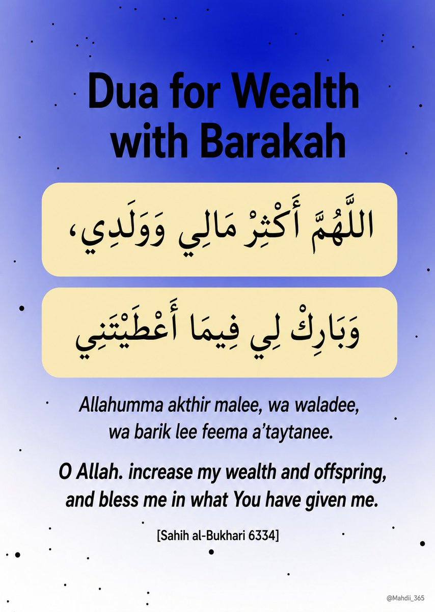 Mahdii_365's tweet photo. Du'a for wealth with Barakah: https://t.co/Px7jV2Qg2g