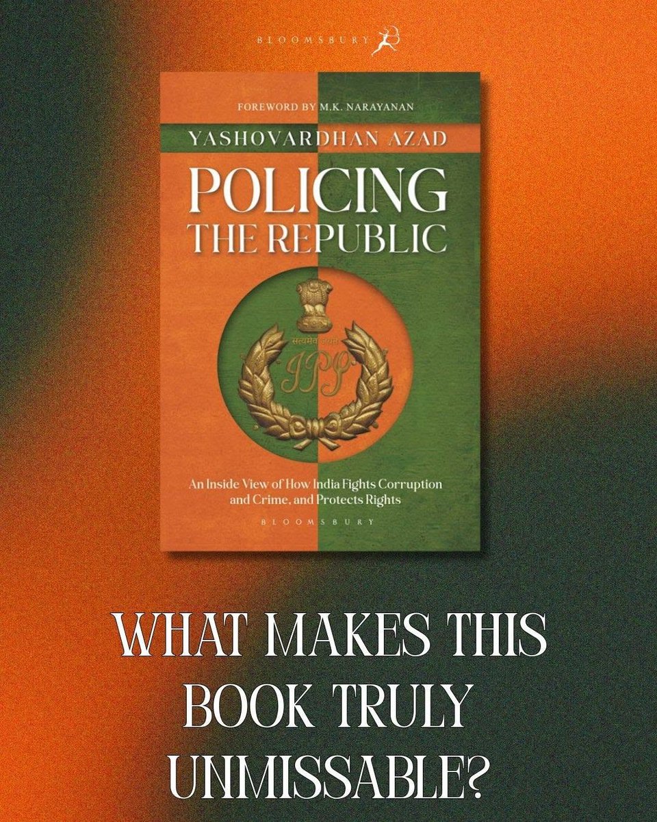 yashoazad's tweet photo. Weekend announcement with joy- My book published by @bloomsbury comes out on Aug 4, 2026, entitled “Policing the Republic”.  
I explore, from ground up, the issues that continue to define our times - rampant corruption, VIP culture, the criminalisation of politics, crime, terrorism, state surveillance and the citizen’s right to information and to privacy. And my favourite chapter on the best diplomatic game we play with our neighbour, Pakistan - cricket!

Available on Amazon - https://t.co/gvsYEhqAaM