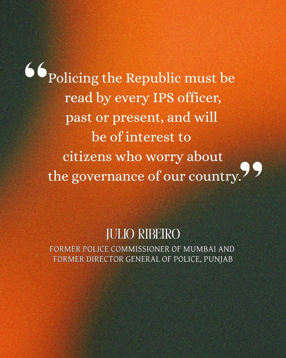 yashoazad's tweet photo. Weekend announcement with joy- My book published by @bloomsbury comes out on Aug 4, 2026, entitled “Policing the Republic”.  
I explore, from ground up, the issues that continue to define our times - rampant corruption, VIP culture, the criminalisation of politics, crime, terrorism, state surveillance and the citizen’s right to information and to privacy. And my favourite chapter on the best diplomatic game we play with our neighbour, Pakistan - cricket!

Available on Amazon - https://t.co/gvsYEhqAaM