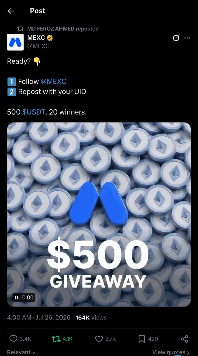 MobileBd241891's tweet photo. #MEXC @MEXC 
Uid: 71958849
Offers up to 500x leverage alongside risk-free demo accounts. https://t.co/ohdVko7iEF