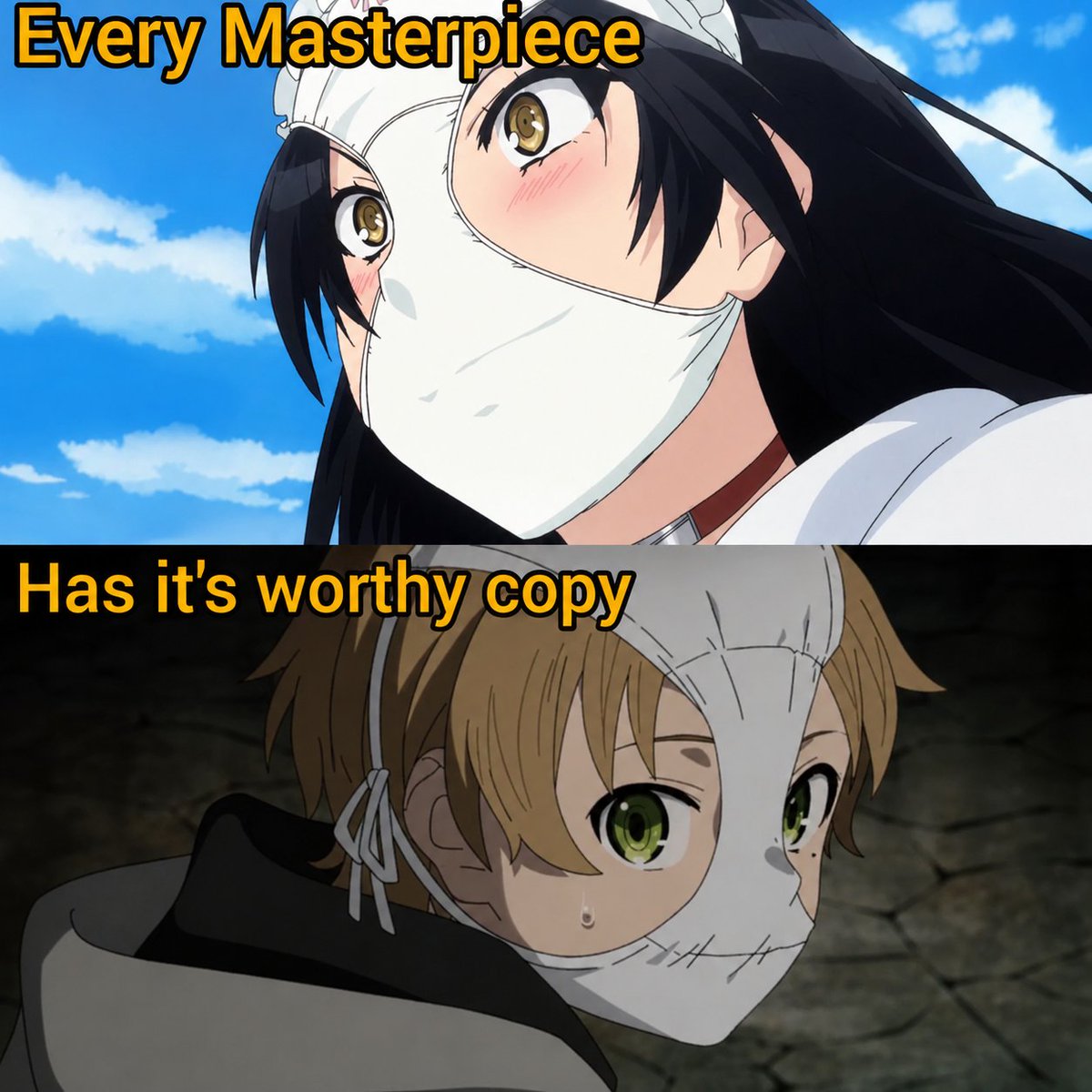 AnimeCornerX's tweet photo. Ayame Kajou would be proud of Rudeus.😂 https://t.co/agfEotoPrk
