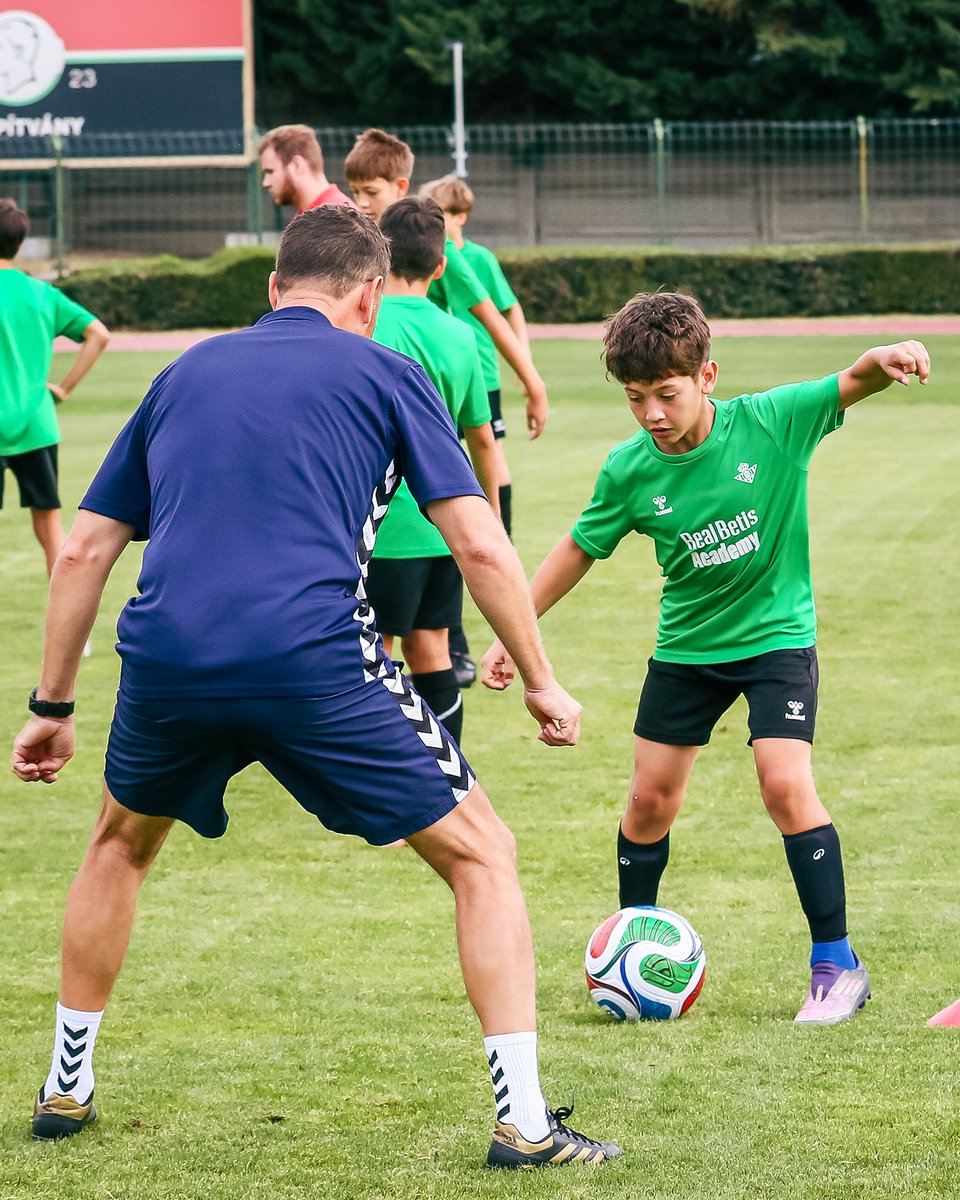 BetisAcademy's tweet photo. 🔝 El motor de nuestros camps: nuestros entrenadores. 🧠📋💚

⚽ En cada sesión de entrenamientos forman, guían y transmiten los valores de nuestro club con dedicación, cercanía y profesionalidad

💪💪💪

#RealBetisCampBudapest https://t.co/AJ6ioGFP1B