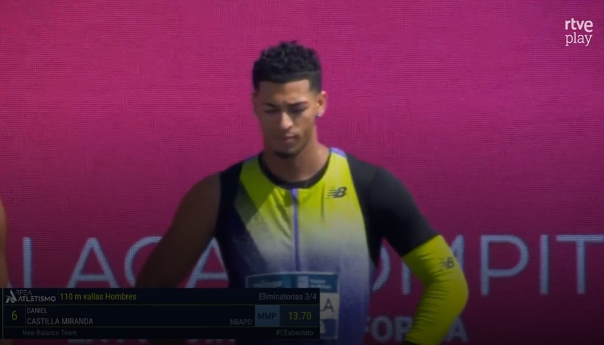 fatletismeib's tweet photo. #CEatletismo #Málaga2026: 
Dani Castilla, 3r a la 3ª sèrie dels 110 m/tanques amb 14.39 (+0.1), també passa a les semifinals! 🚧
Exitosa primera passa del mallorquí del New Balance, qui ha obert temporada d'estiu a Málaga. Enhorabona! 👏 

@esportsIB @EsportsConsell #atletesfaib https://t.co/8Pzl8zgDZi